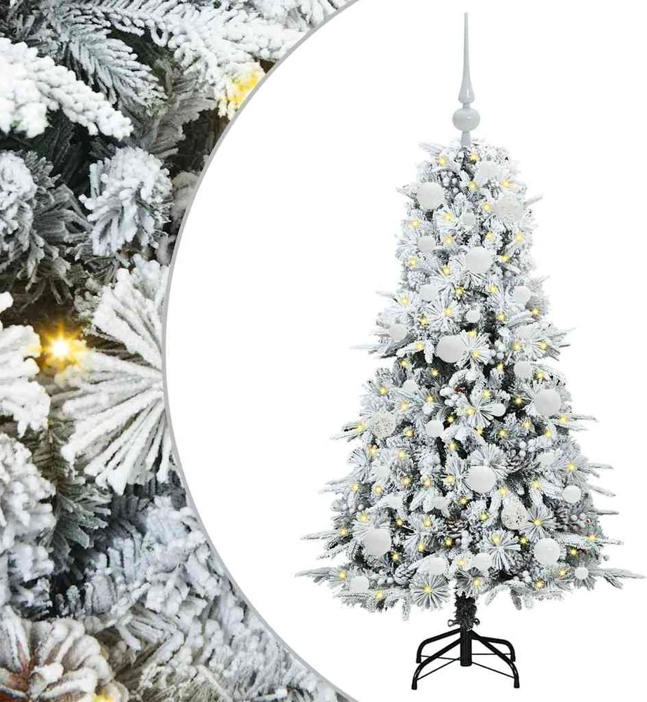 Dirbtinė Sulankstoma Kalėdų Eglutė Balta 120 cm PE ir PVC