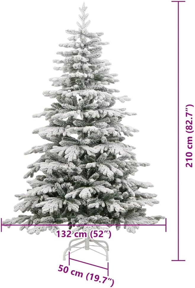 Dirbtinė Sulankstoma Kalėdų Eglutė Balta 210 cm PE ir PVC