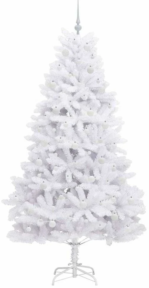 Dirbtinė Sulankstoma Kalėdų Eglutė Balta 210 cm PVC ir Plienas