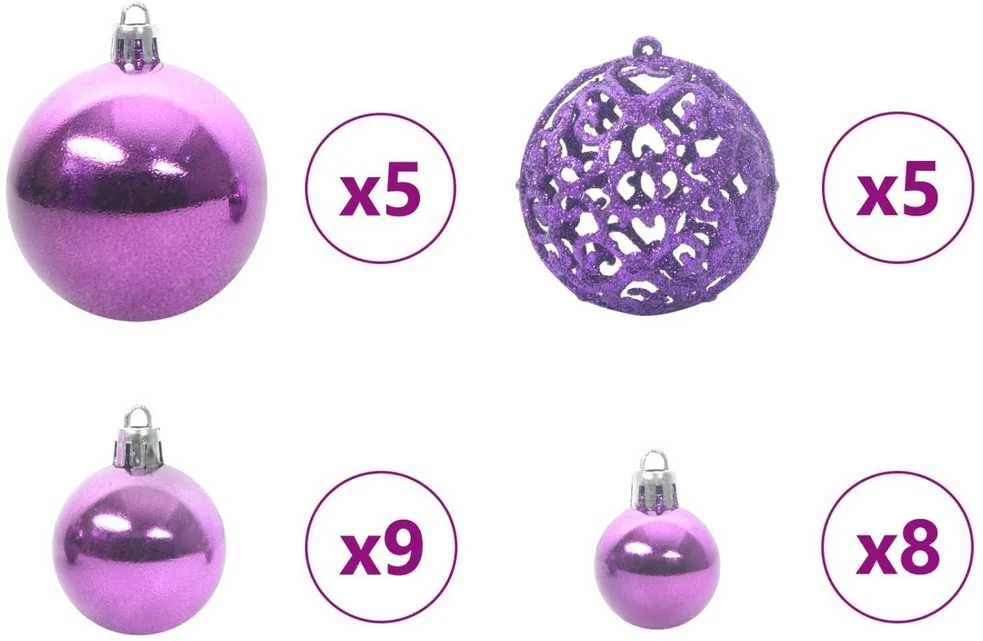 Dirbtinė Sulankstoma Kalėdų Eglutė Balta 150 cm PVC ir Plienas