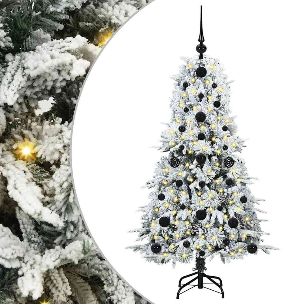 Dirbtinė Sulankstoma Kalėdų Eglutė Balta 120 cm PE ir PVC