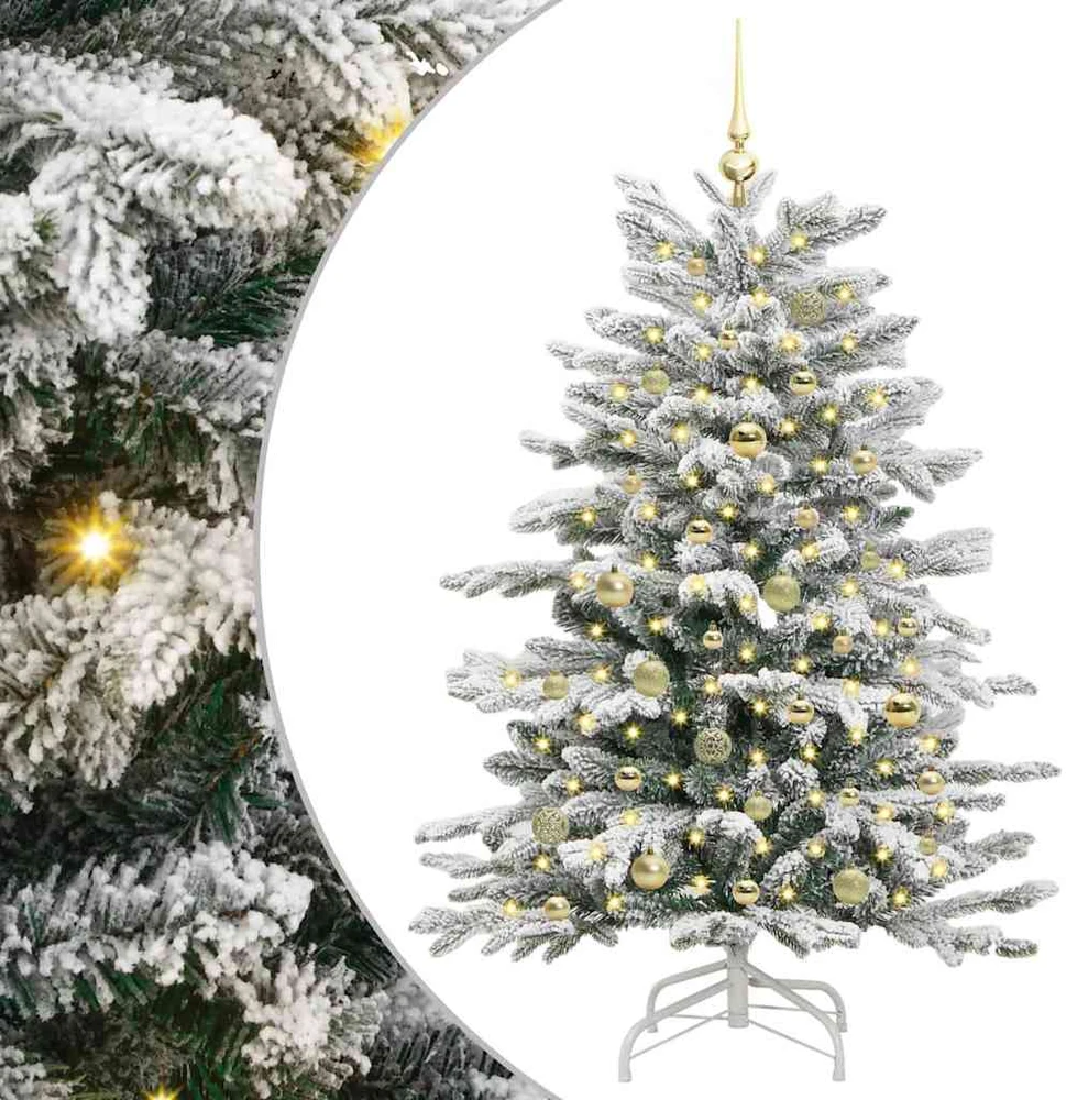 Dirbtinė Sulankstoma Kalėdų Eglutė Balta 150 cm PE ir PVC