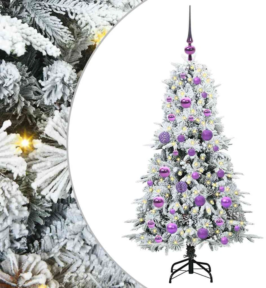 Dirbtinė Sulankstoma Kalėdų Eglutė Balta 120 cm PE ir PVC