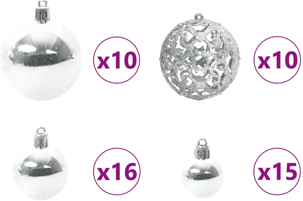 Dirbtinė Sulankstoma Kalėdų Eglutė Balta 210 cm PVC ir Plienas