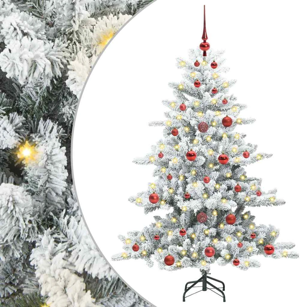 Dirbtinė Sulankstoma Kalėdų Eglutė Balta 150 cm PVC ir Plienas
