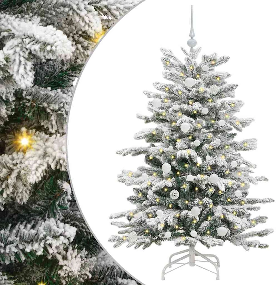 Dirbtinė Sulankstoma Kalėdų Eglutė Balta 150 cm PE ir PVC