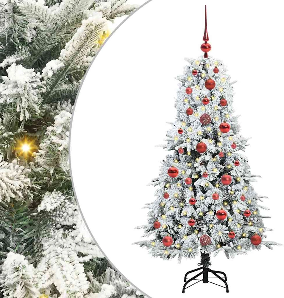Dirbtinė Sulankstoma Kalėdų Eglutė Balta 120 cm PE ir PVC