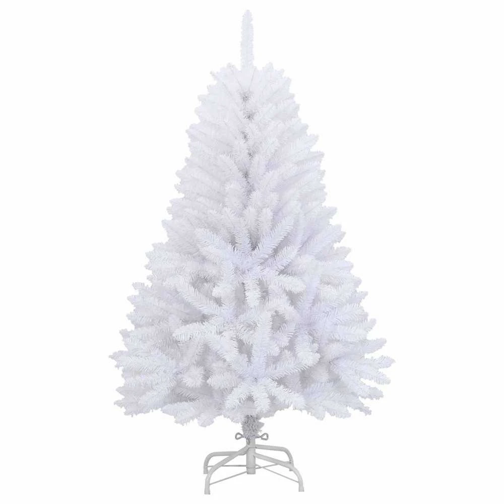 Dirbtinė Sulankstoma Kalėdų Eglutė Balta 150 cm PVC ir Plienas