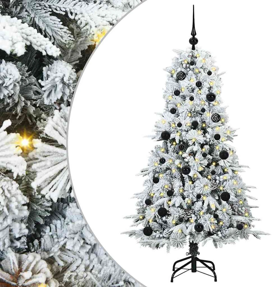 Dirbtinė Sulankstoma Kalėdų Eglutė Balta 150 cm PE ir PVC
