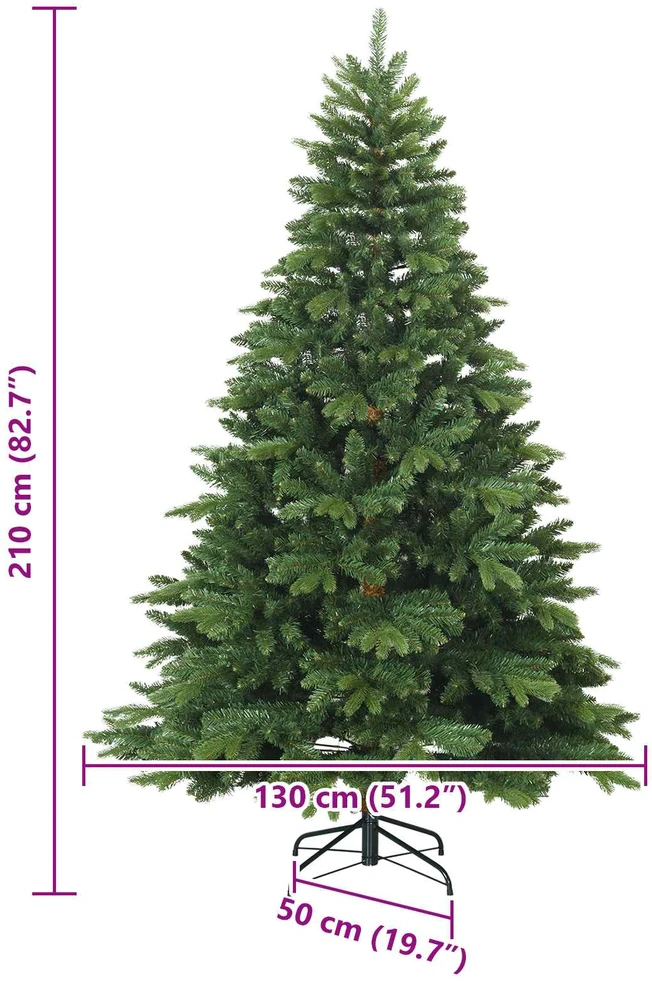 Dirbtinė Sulankstoma Kalėdų Eglutė s stovu Žalia 210 cm