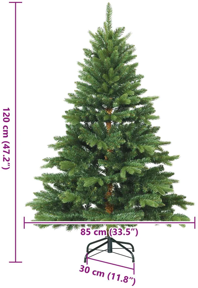 Dirbtinė Sulankstoma Kalėdų Eglutė s stovu Žalia 120 cm