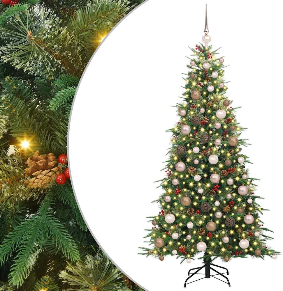 Dirbtinė Sulankstoma Kalėdų Eglutė su 300 LED 180 cm PE ir PVC
