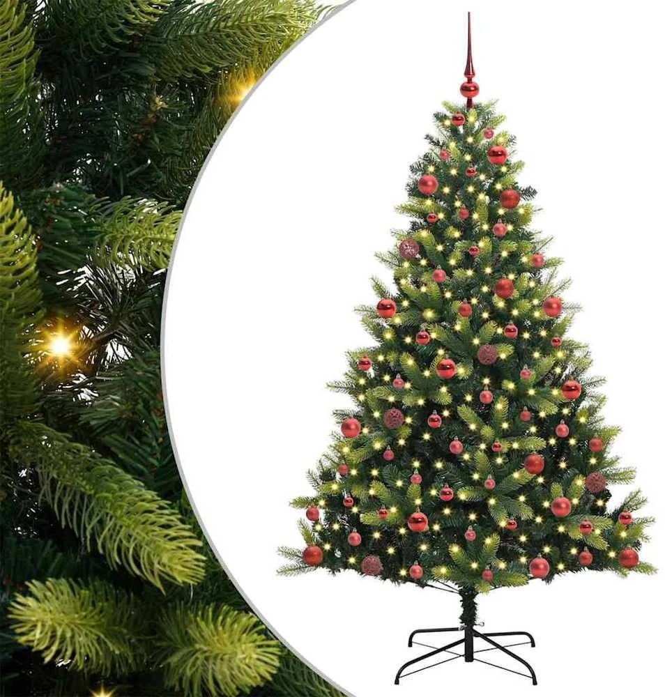 Dirbtinis sulankstomas Kalėdų medis su 300 LED Žalia 180 cm