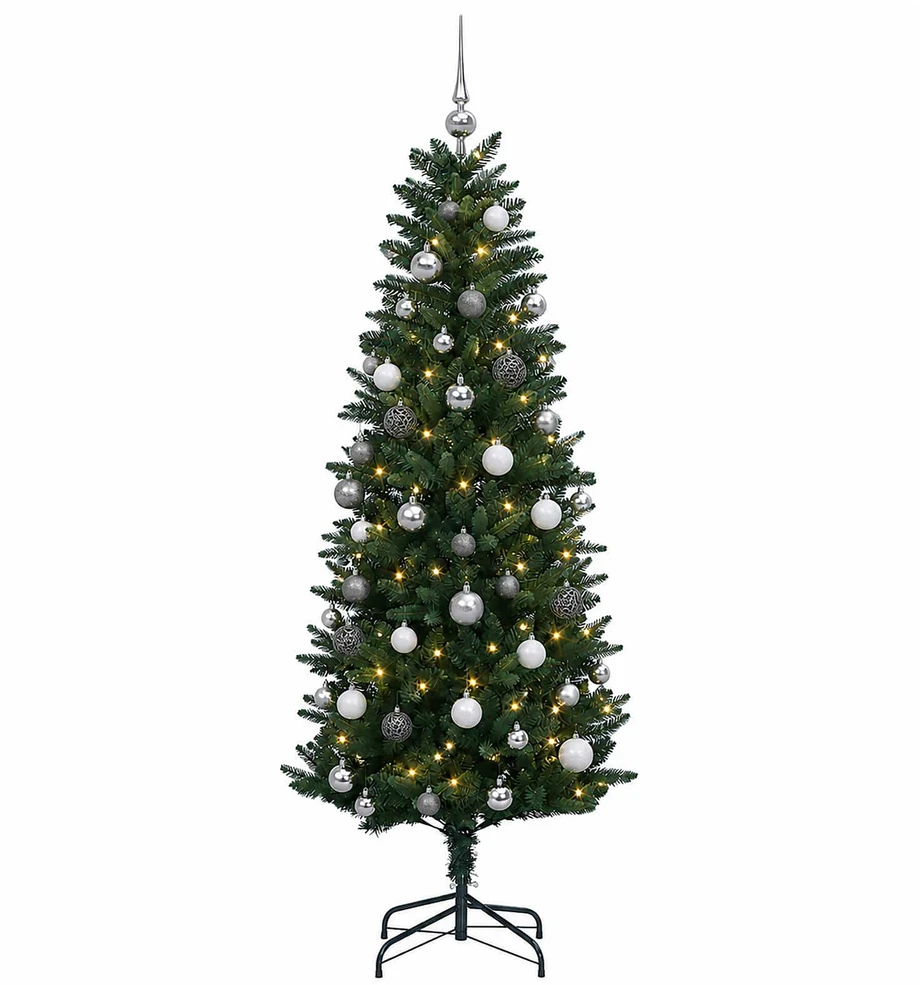 Dirbtinė sulankstoma Kalėdų eglutė su burbulais 120 cm 150 LED