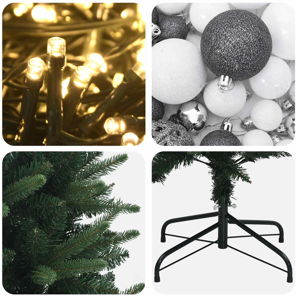 Dirbtinė sulankstoma Kalėdų eglutė su burbulais 210 cm 300 LED