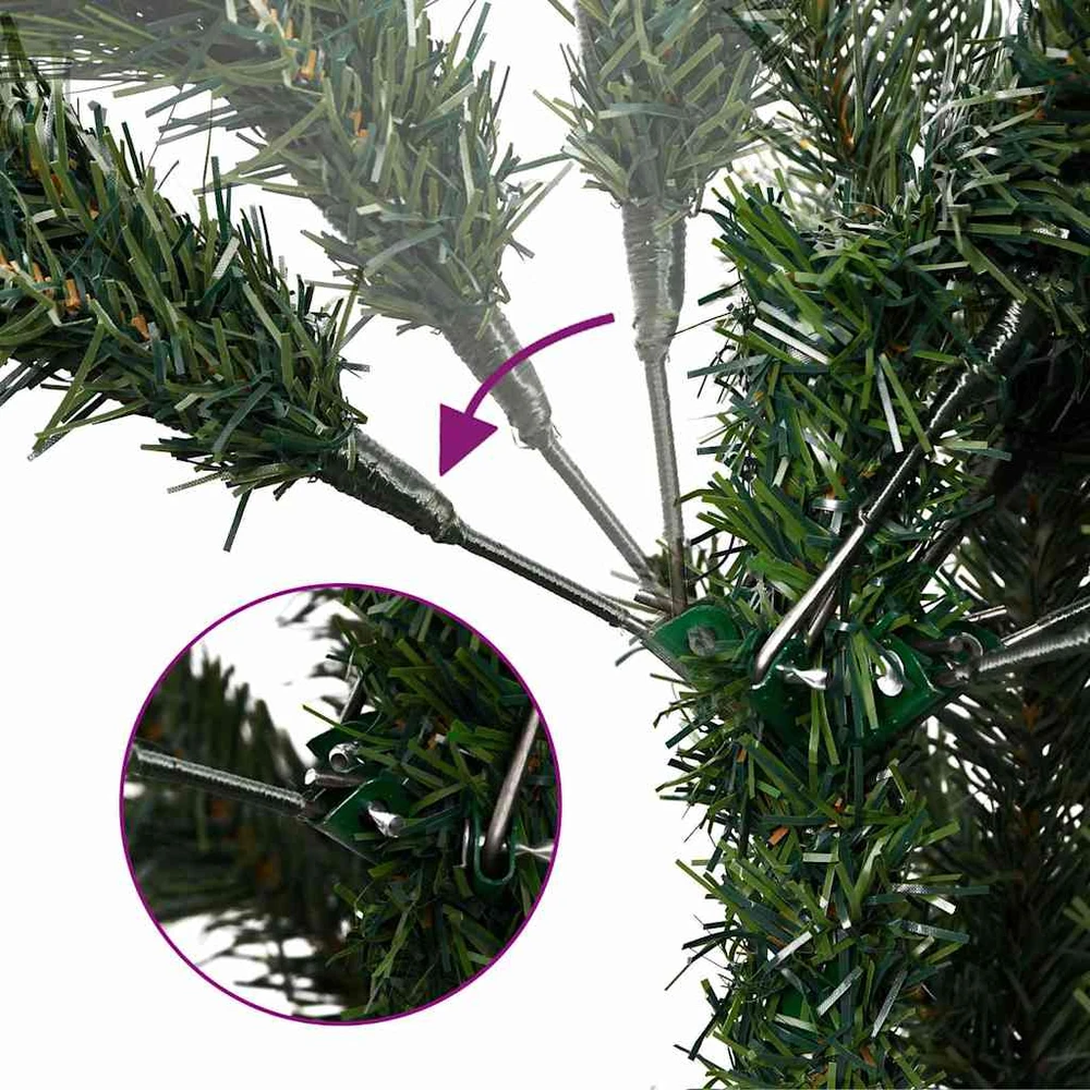 Dirbtinė Sulankstoma Kalėdų Eglutė Žalia 240 cm PVC ir metalas