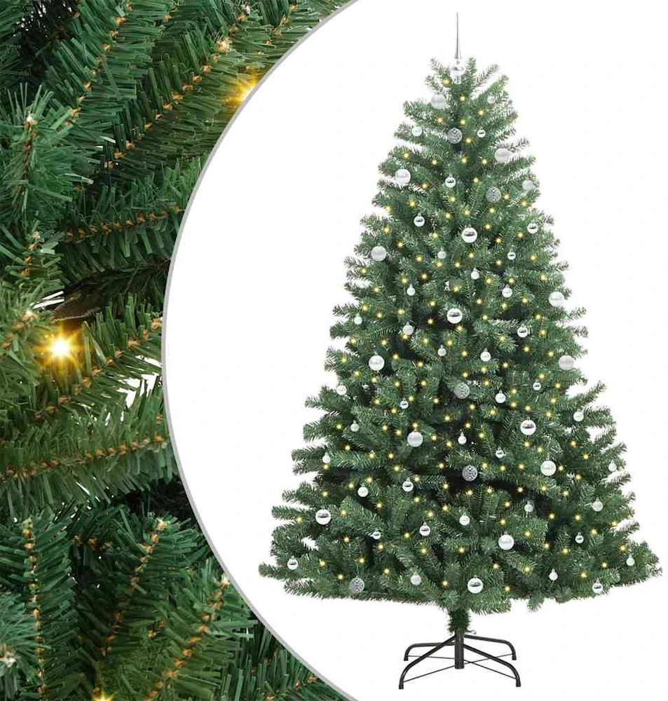 Dirbtinė Sulankstoma Kalėdų Eglutė Žalia 240 cm PVC ir metalas