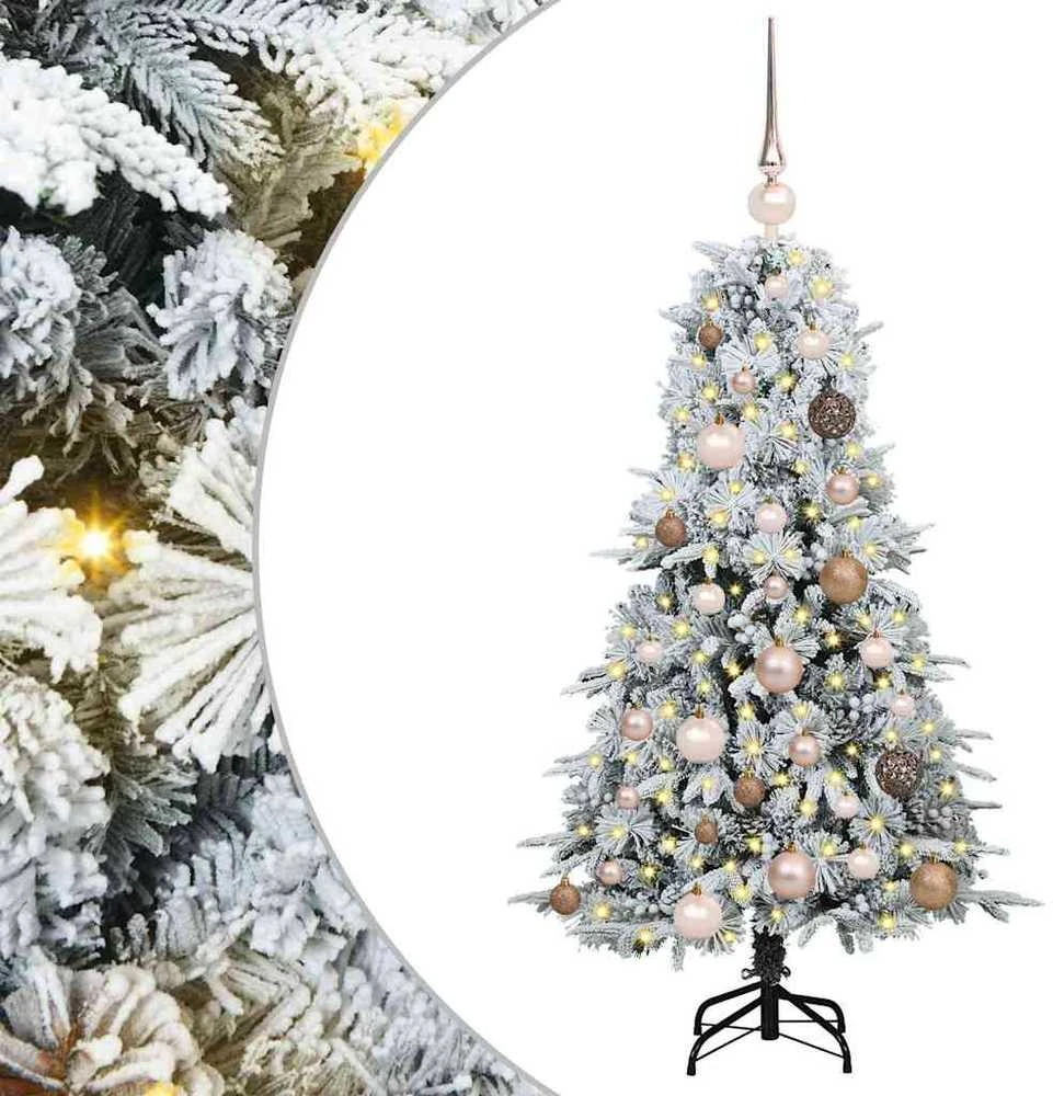 Dirbtinė Sulankstoma Kalėdų Eglutė Balta 120 cm PE ir PVC