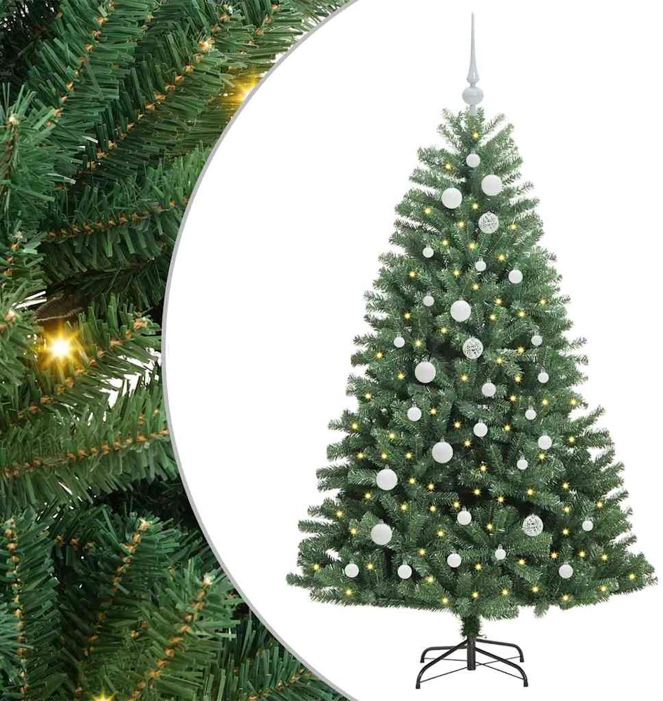 Dirbtinė Sulankstoma Kalėdų Eglutė Žalia 150 cm PVC ir metalas