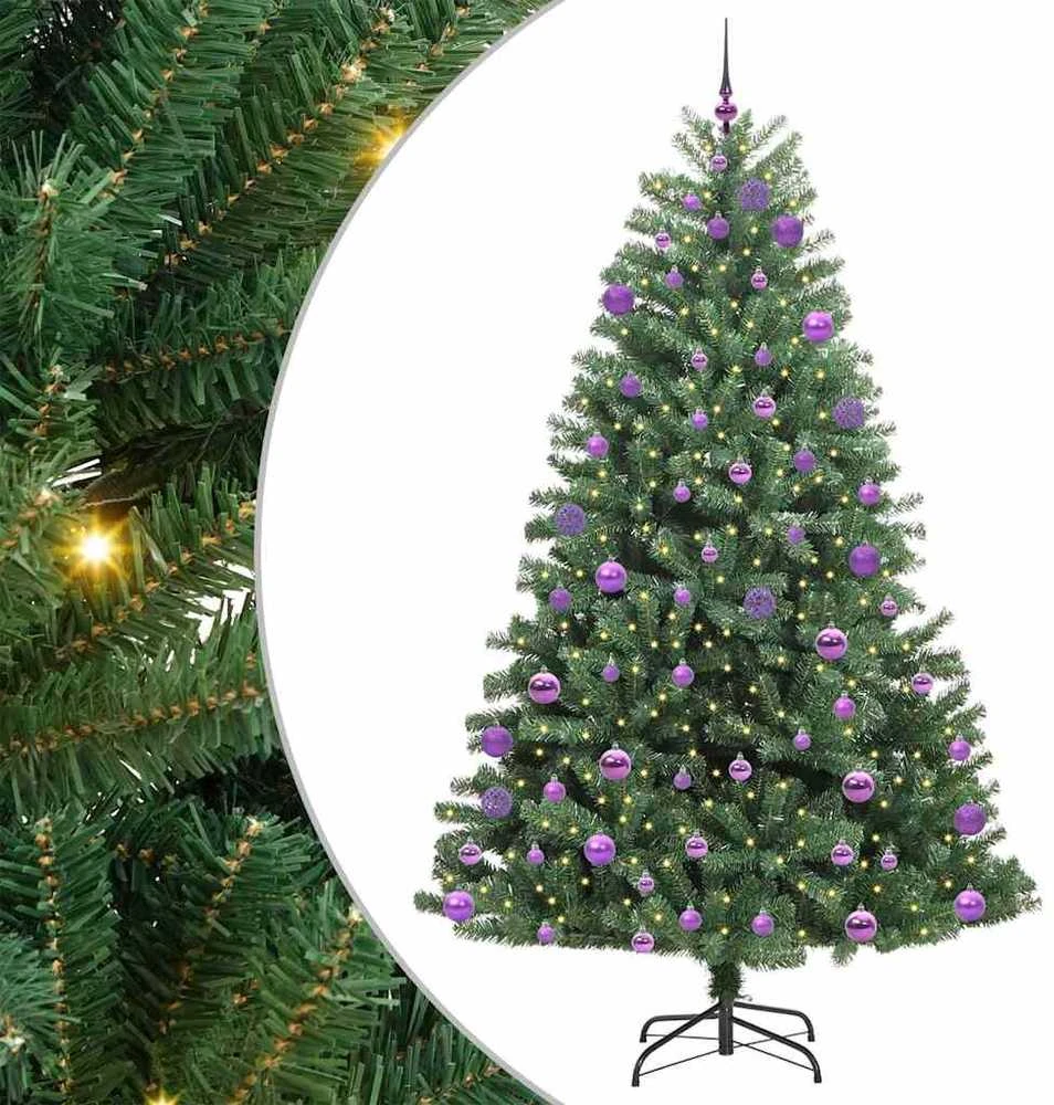 Dirbtinė Sulankstoma Kalėdų Eglutė Žalia 240 cm PVC ir metalas