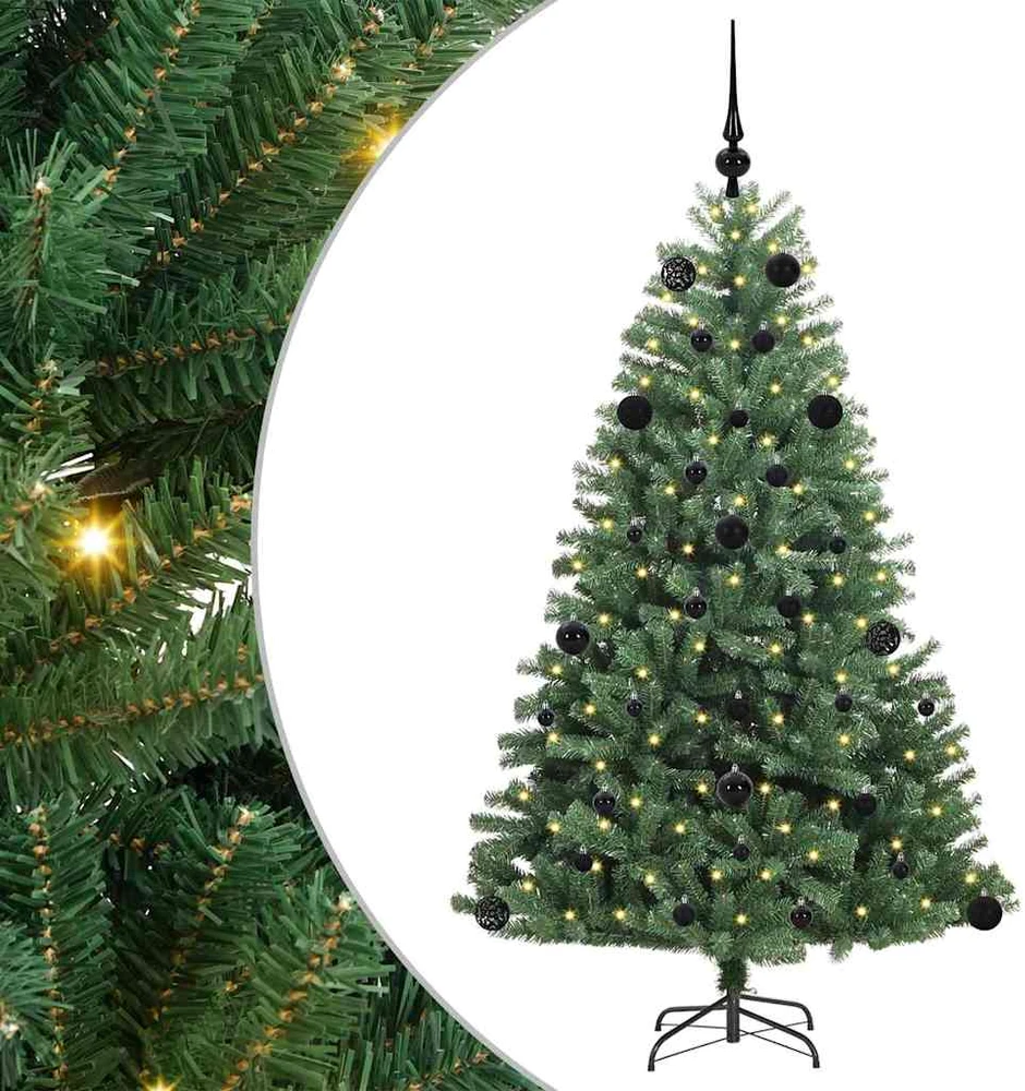 Dirbtinė Sulankstoma Kalėdų Eglutė Žalia 150 cm PVC ir metalas