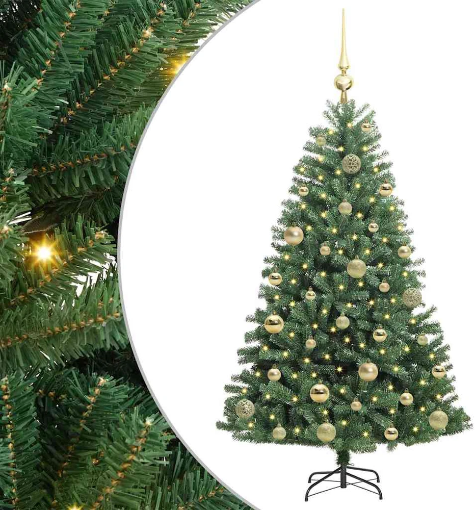 Dirbtinė Sulankstoma Kalėdų Eglutė Žalia 120 cm PVC ir metalas