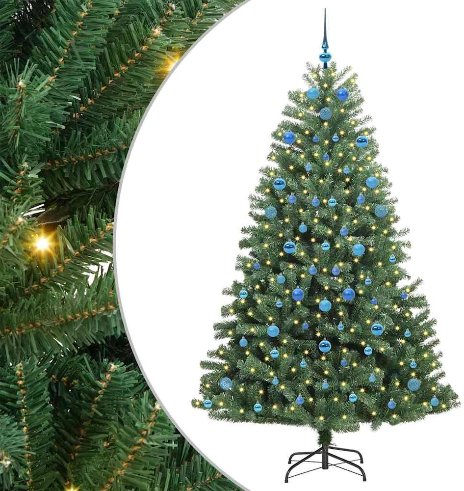 Dirbtinė Sulankstoma Kalėdų Eglutė Žalia 210 cm PVC ir metalas