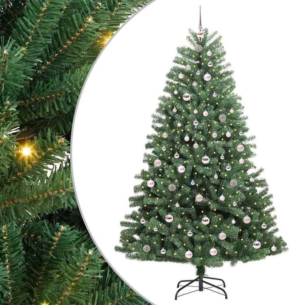 Dirbtinė Sulankstoma Kalėdų Eglutė Žalia 210 cm PVC ir metalas