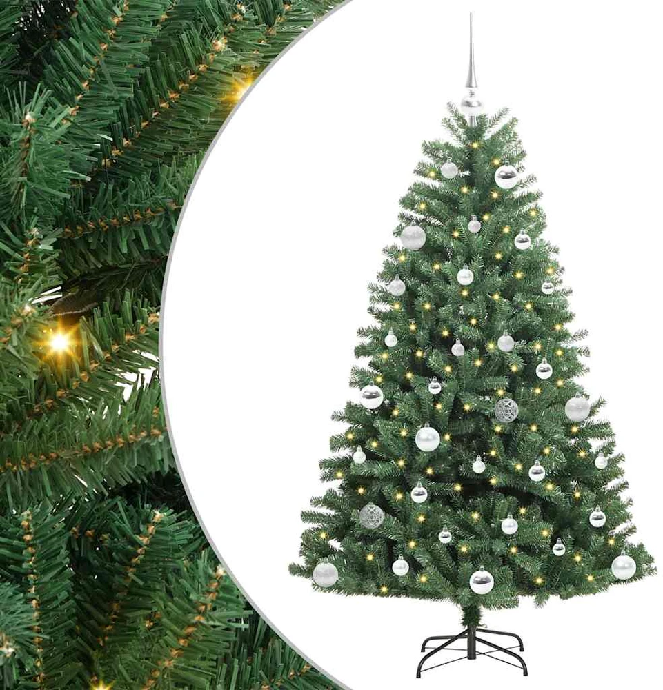Dirbtinė Sulankstoma Kalėdų Eglutė Žalia 150 cm PVC ir metalas