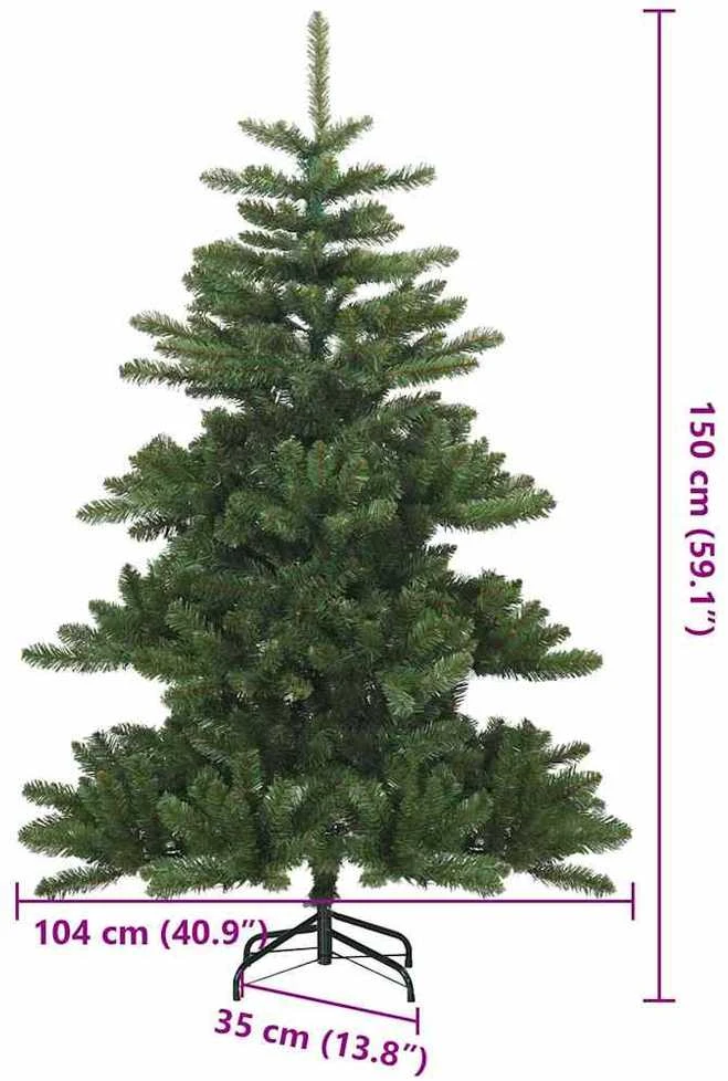 Dirbtinė Sulankstoma Kalėdų Eglutė Žalia 150 cm PVC ir Plienas