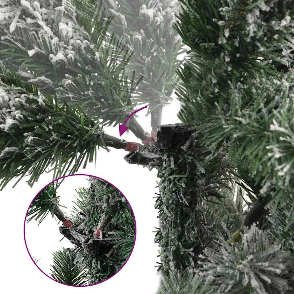 Dirbtinė Sulankstoma Kalėdų Eglutė Žalia ir balta 210 cm