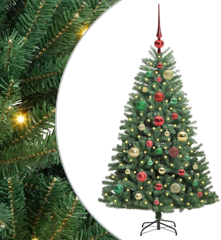 Dirbtinė Sulankstoma Kalėdų Eglutė Žalia 120 cm PVC ir metalas