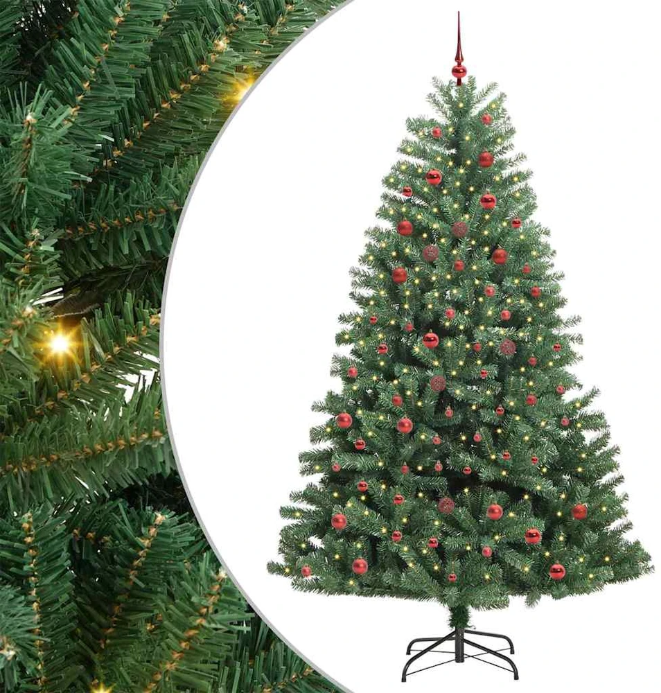 Dirbtinė Sulankstoma Kalėdų Eglutė Žalia 210 cm PVC ir metalas