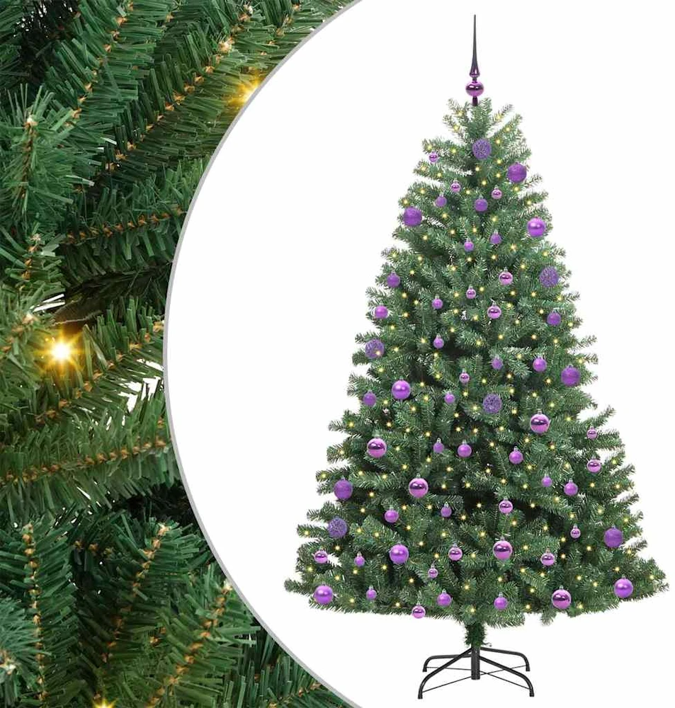 Dirbtinė Sulankstoma Kalėdų Eglutė Žalia 210 cm PVC ir metalas