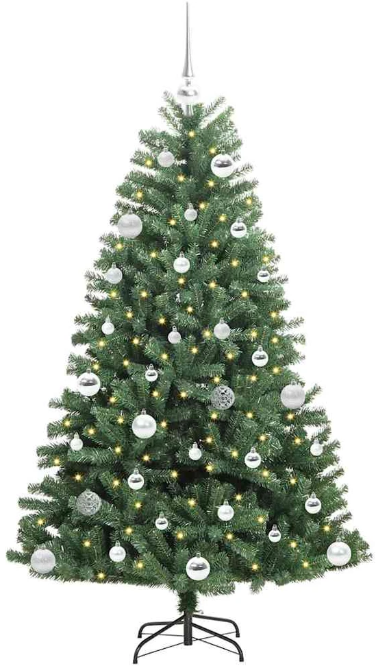 Dirbtinė Sulankstoma Kalėdų Eglutė Žalia 150 cm PVC ir metalas
