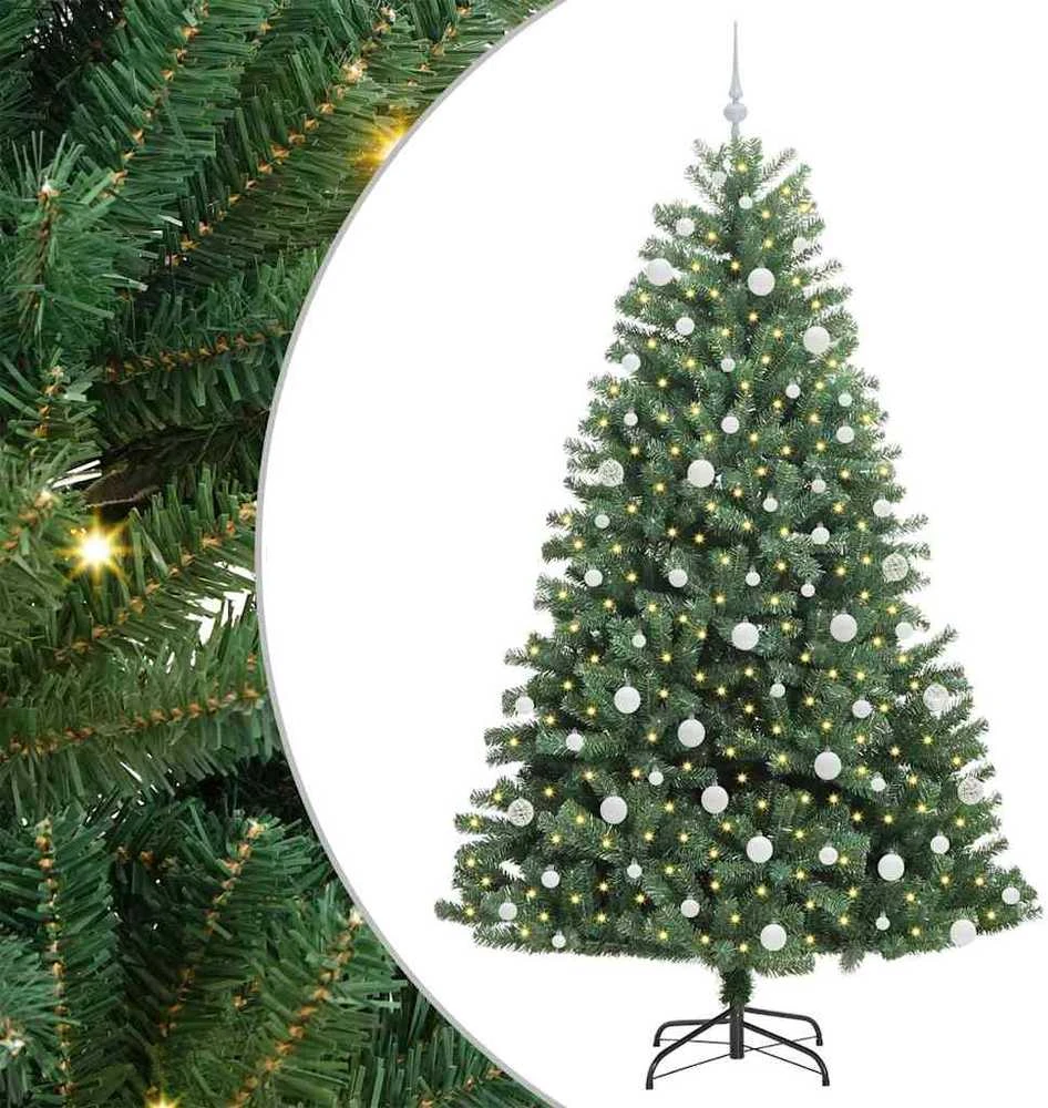 Dirbtinė Sulankstoma Kalėdų Eglutė Žalia 210 cm PVC ir metalas