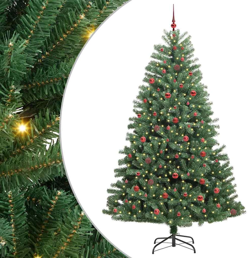 Dirbtinė Sulankstoma Kalėdų Eglutė Žalia 240 cm PVC ir metalas
