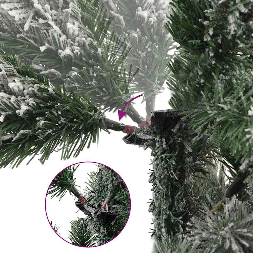 Dirbtinė Sulankstoma Kalėdų Eglutė Žalia ir balta 120 cm