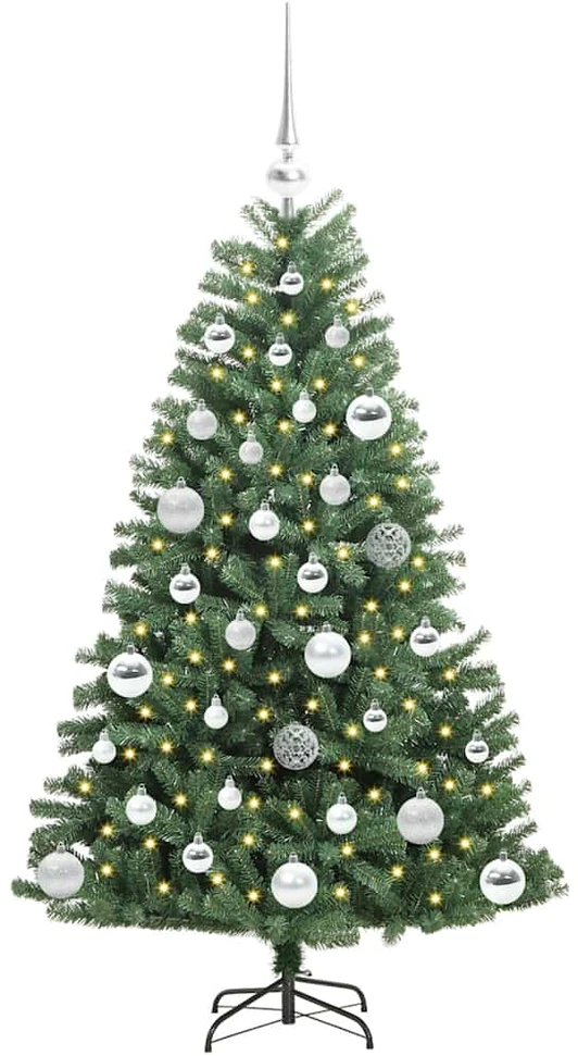 Dirbtinė Sulankstoma Kalėdų Eglutė Žalia 120 cm PVC ir metalas