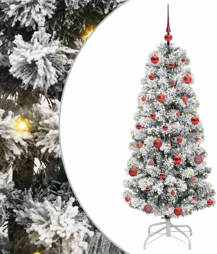 Dirbtinė Sulankstoma Kalėdų Eglutė Žalia ir balta 150 cm