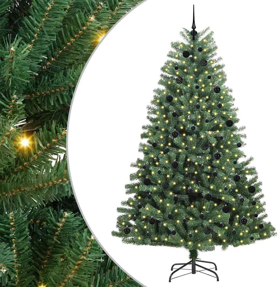 Dirbtinė Sulankstoma Kalėdų Eglutė Žalia 240 cm PVC ir metalas