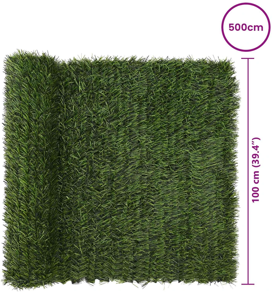 Dirbtinė tvora Šviesiai žalia 1 x 5 m PVC ir Plienas