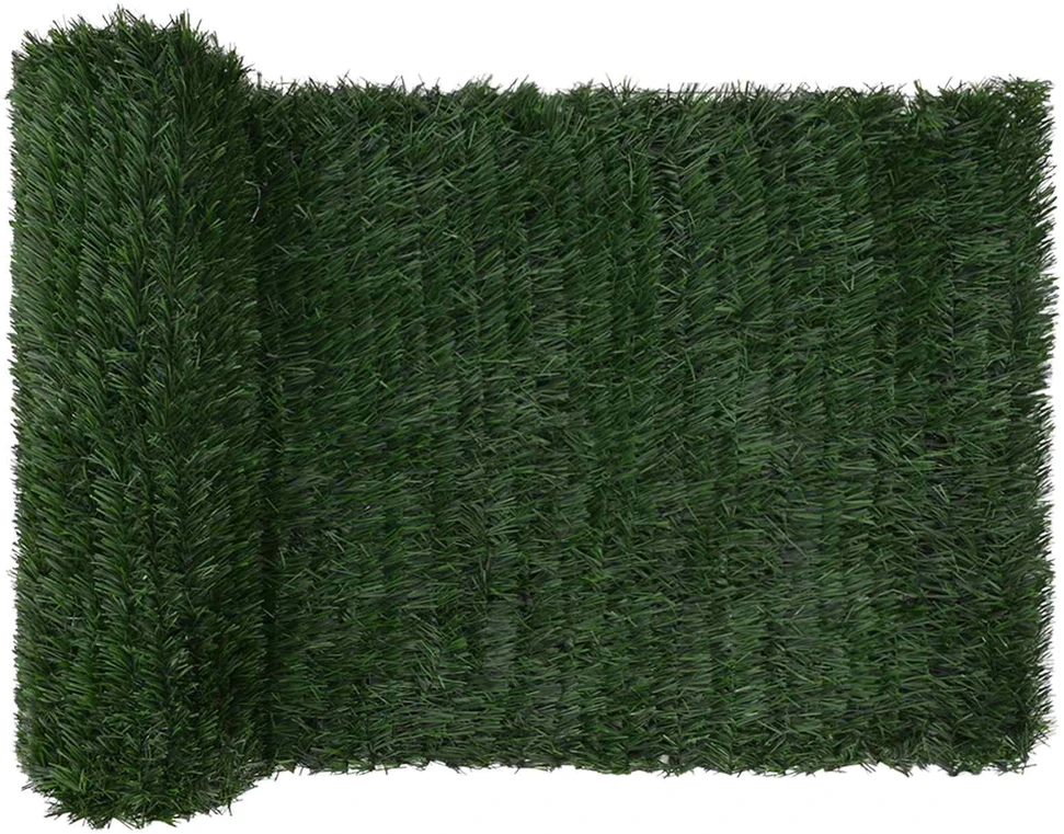 Dirbtinė tvora Tamsiai žalia 1 x 4 m PVC ir Plienas