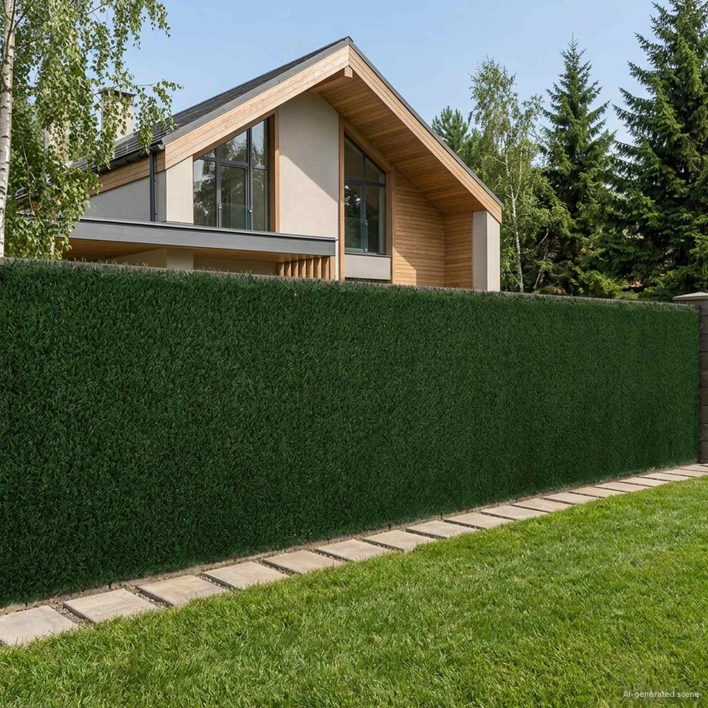 Dirbtinė tvora Tamsiai žalia 1 x 6 m PVC ir Plienas