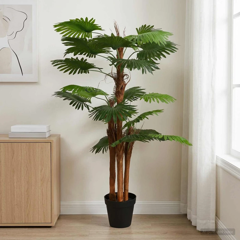 Dirbtinė Ventiliatoriaus Palmė Žalia 60 x 25 x 170 cm