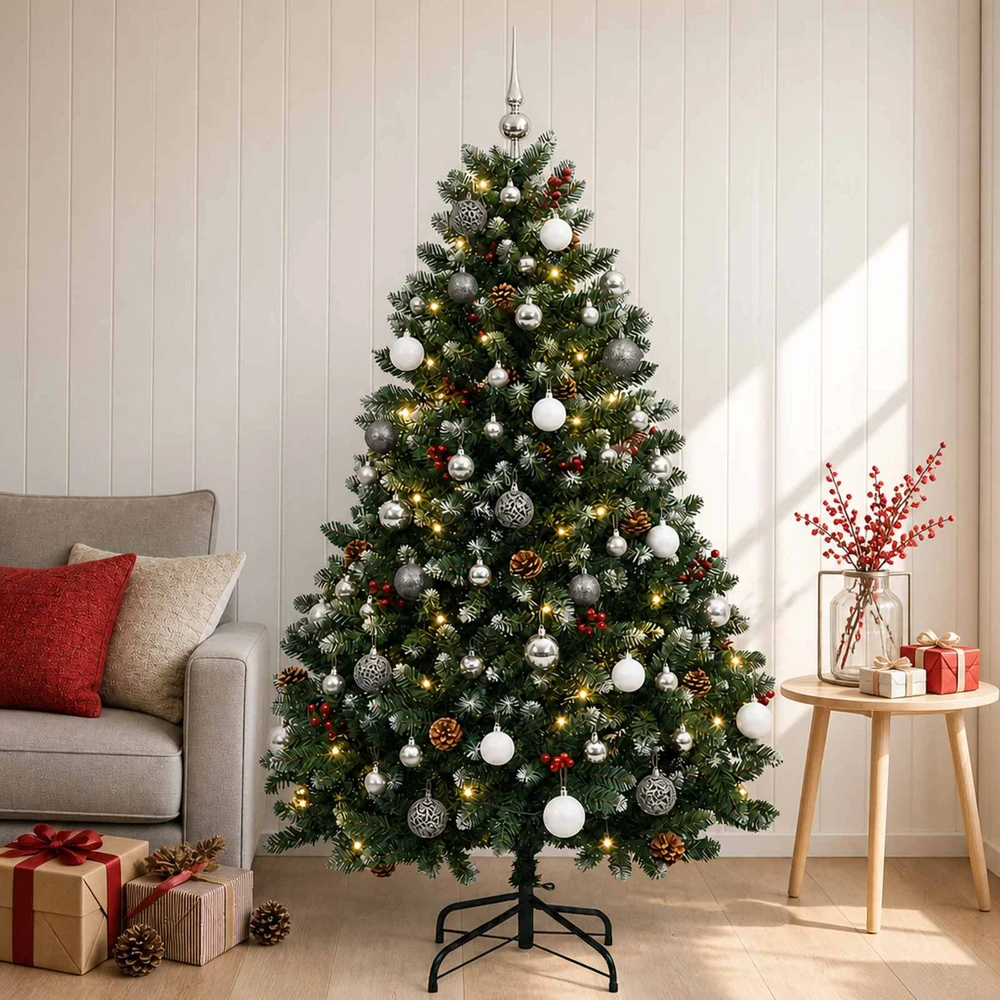 Dirbtinė žalia kalėdinė eglutė su žaisliuku 150 cm 150 LED
