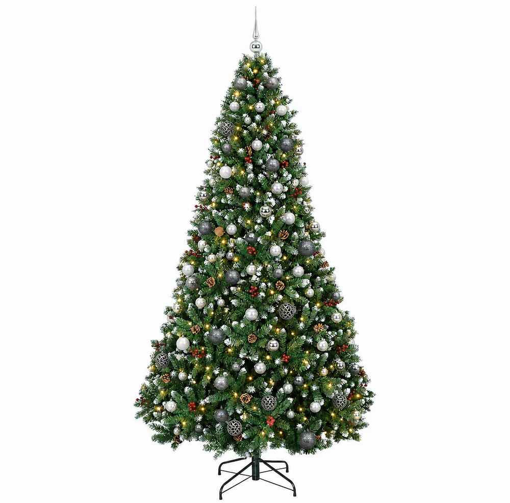 Dirbtinė Kalėdų eglutė su burbulais 210 cm 300 LED Šilta balta