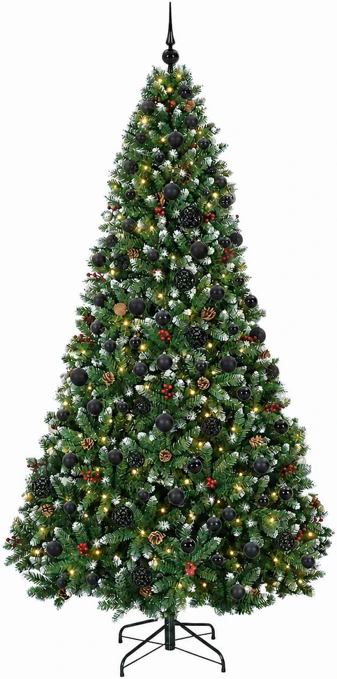 Dirbtinė žalia Kalėdų eglutė su žaisliukais 180 cm 300 LED