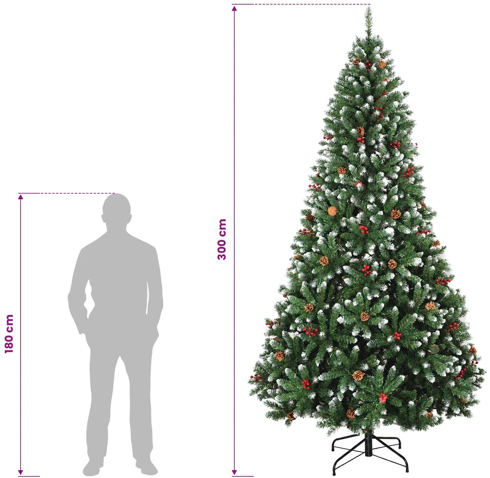 Dirbtinė žalia Kalėdų eglutė su žaisliuku 300 cm 300 LED