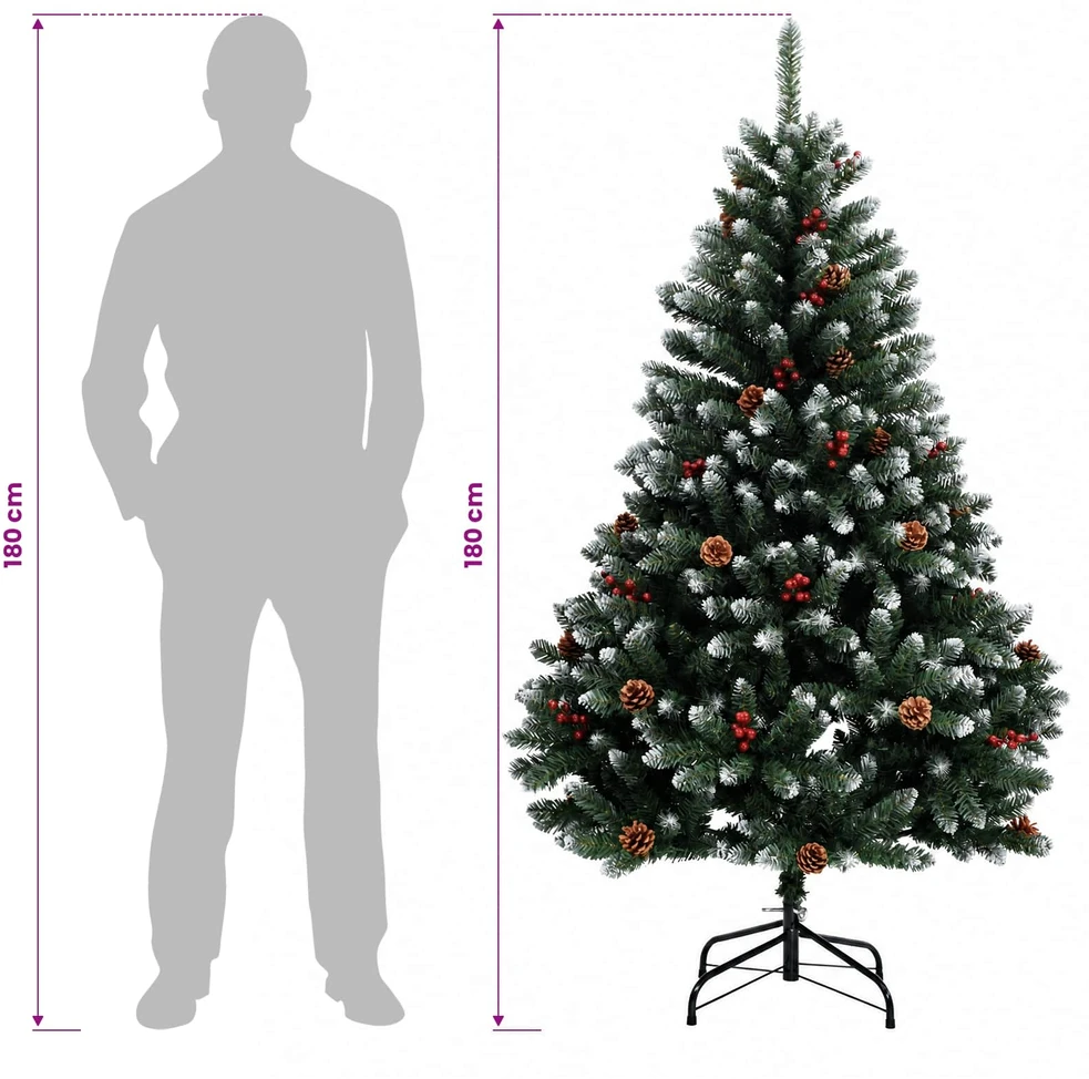 Dirbtinė Kalėdų eglutė su burbulais 180 cm 300 LED Šilta balta
